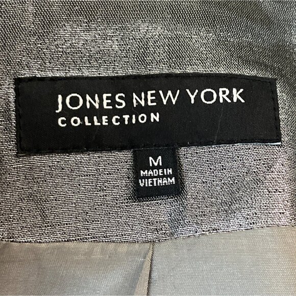 Jones New York Women's Gray Double Breasted Trench Coat Sz M - Picture 9 of 11